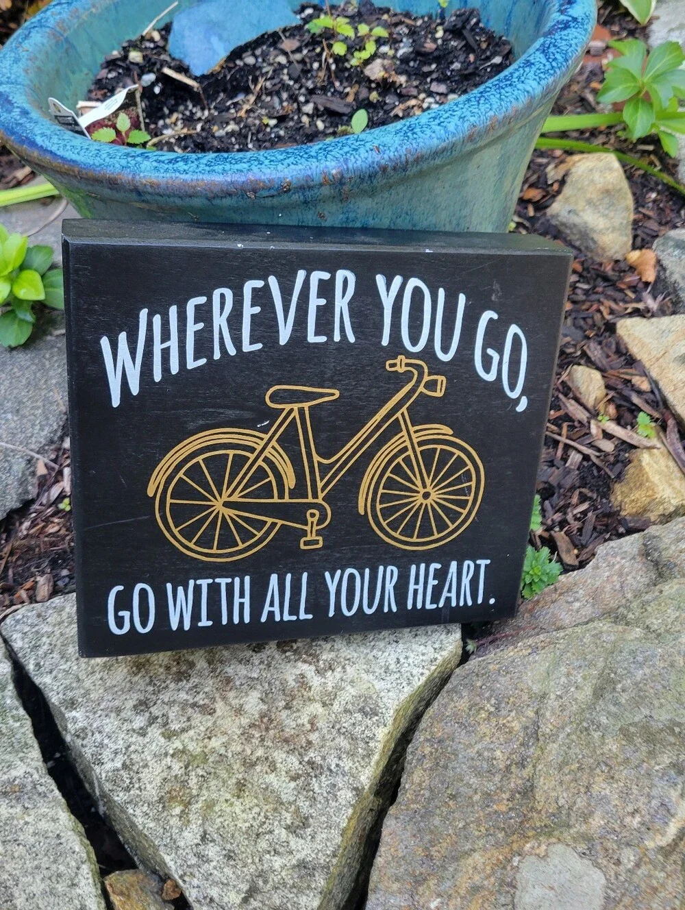 Set of 2 Inspirational Wall Decor Black Background Today I Will...